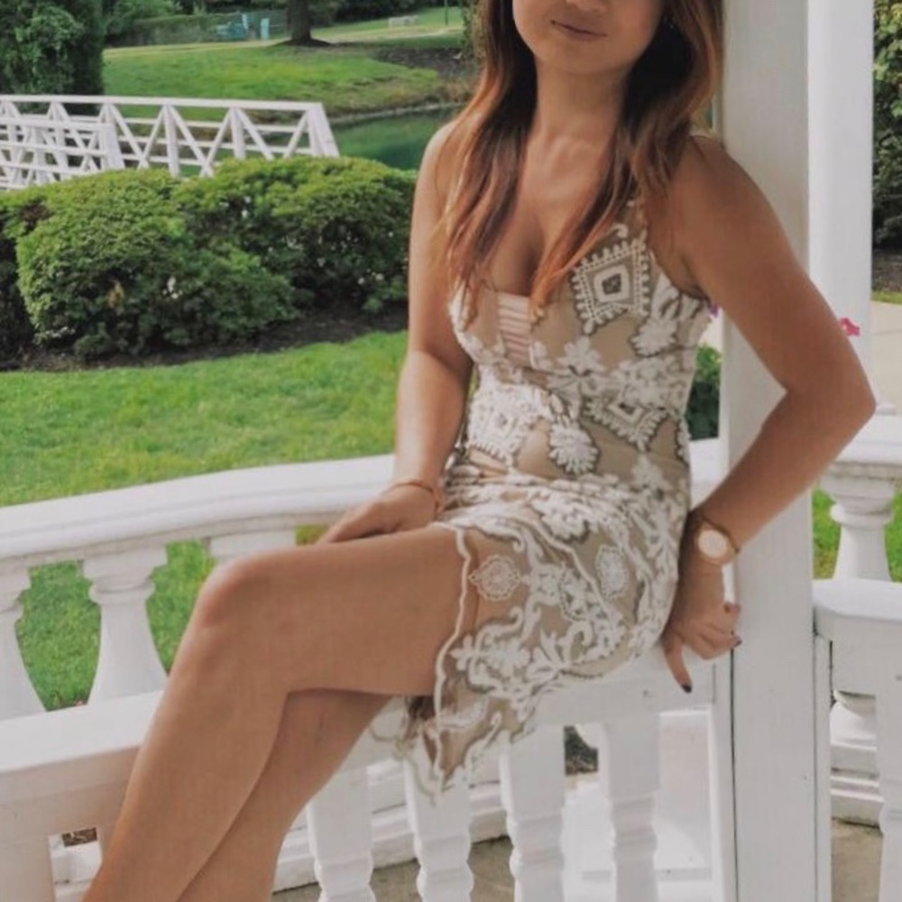 4SI3NNA XS lace bodycon dress